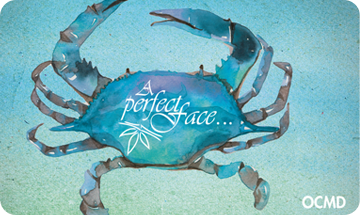 A Perfect Face blue crab OCMD gift card