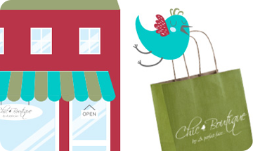 Chic Boutique by A Perfect Face blue bird graphic