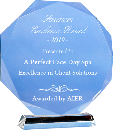 American Excellence Award presented to A Perfect Face Day Spa in 2019